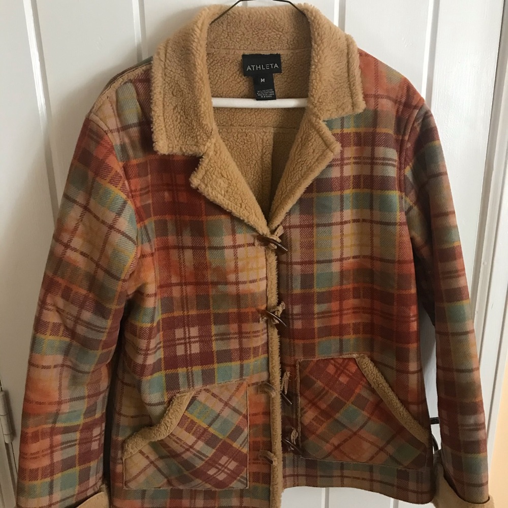 Athleta plaid jacket - size Medium. EUC